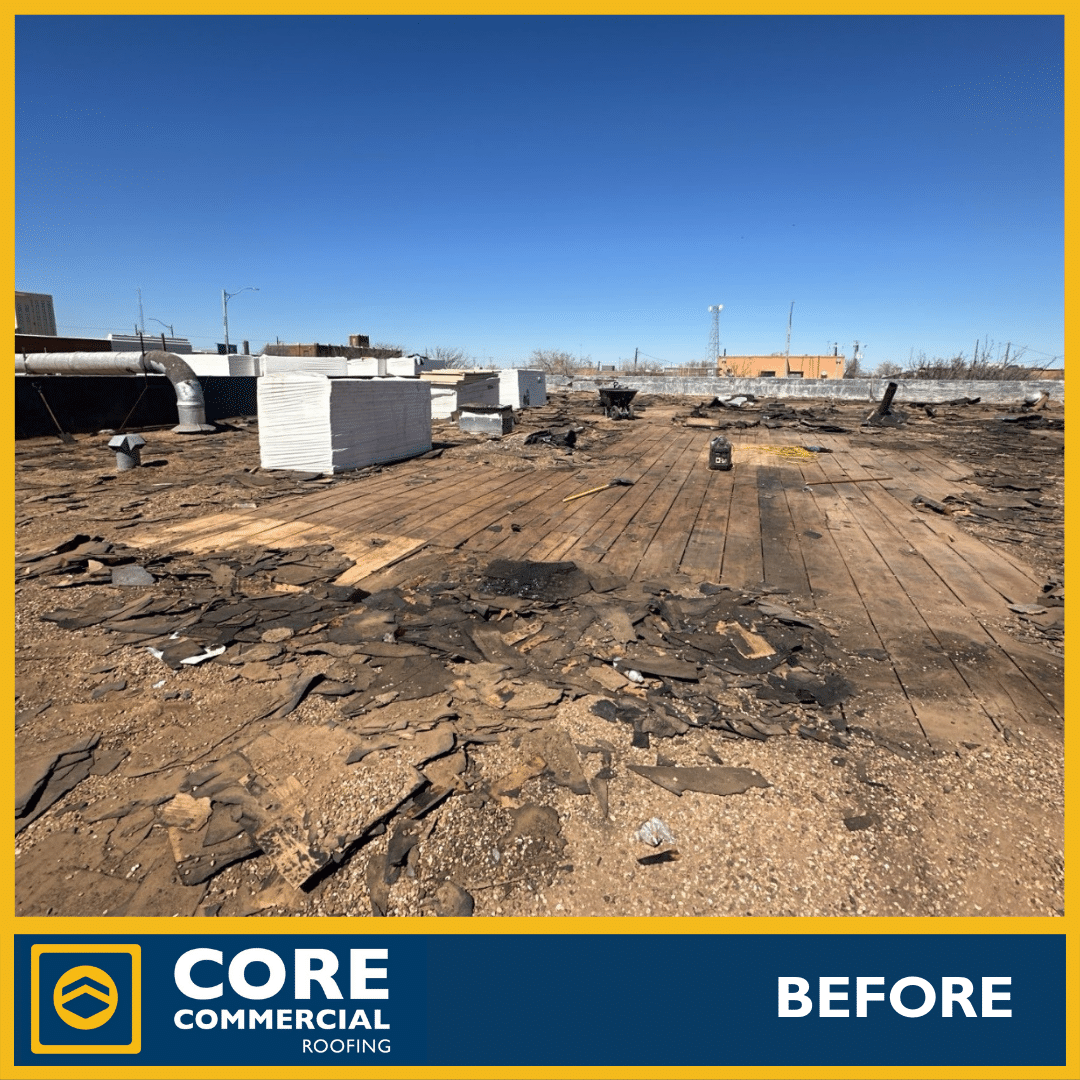 commercial roof before installation